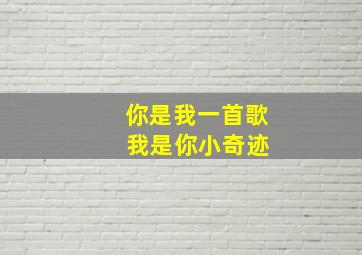 你是我一首歌 我是你小奇迹